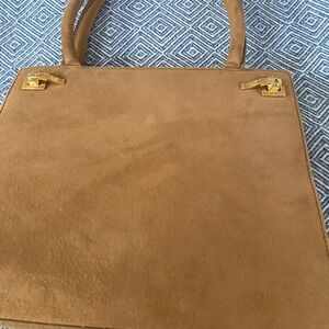 Elegant St. John Tan Suede Women's Bag made in Italy